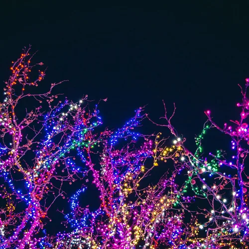Vista 7 de Guirnalda de luces LED de Navidad con 8 modos de iluminación, 82 pies, luces multicolor para árbol de Navidad, luces parpadeantes para decoración