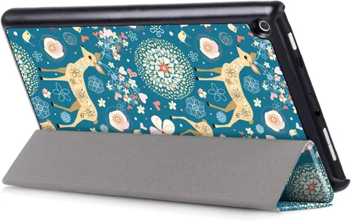 Vista 4 de EpicGadget Funda para Amazon Fire HD 10 / Fire HD 10 Plus (11.ª generación, lanzada en 2021) – Funda ligera de triple pliegue con función