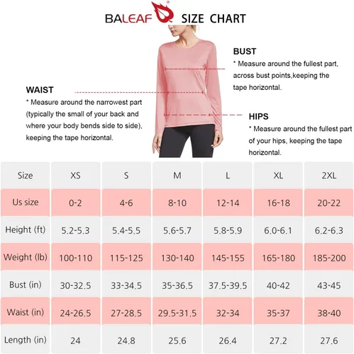 Vista 7 de BALEAF Women's Long Sleeve Running Shirts Workout Tops Athletic Active Quick Dry Soft Lightweight