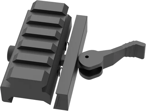 Vista 4 de TPO QT05-5 0.5" 5-Slot Low Profile Picatinny Riser Mount with Quick Release for Red Dots, Scopes, Optics, Flashlight