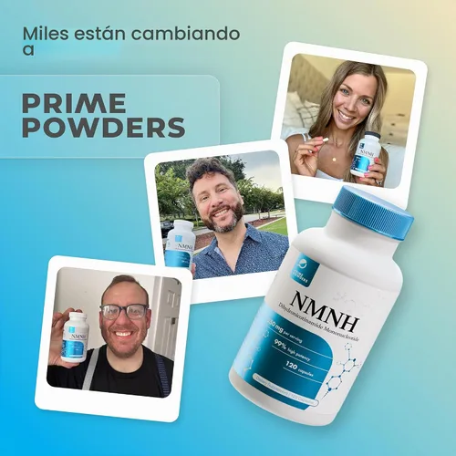 Vista 5 de Prime Powders Cápsulas NMNH, soporte de dihidronicotinamida NAD+, 120
