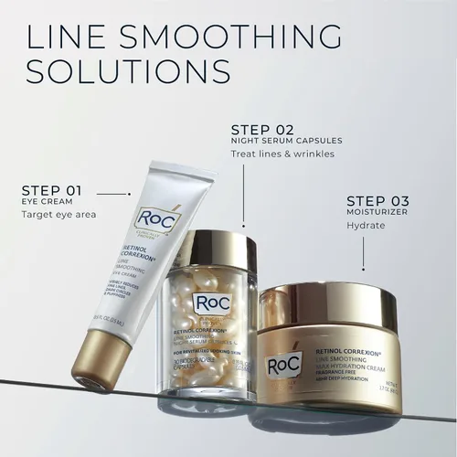 Vista 9 de RoC Retinol Correxion Line - Cápsulas de suero de noche suavizante, tratamiento diario antienvejecimiento para líneas finas, manchas oscuras