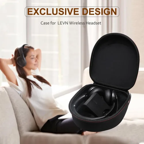 Vista 7 de LTGEM - Funda compatible con auriculares LEVN LE-HS013 / LE-HS016 V3 / LE-HS010 / LE-HS016 / CT001 superior y base de carga