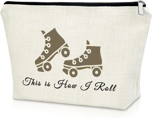 Vista 8 de Sazuwu Bolsa de maquillaje de regalo para mujer, Todos los días es un buen día para entrenar
