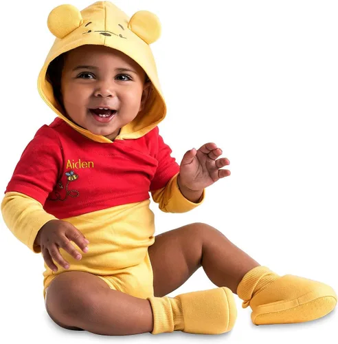 Vista 3 de Disney Store Winnie The Pooh - Mono de Halloween talla 6-9 meses color amarillo