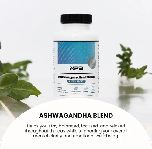 Vista 5 de Nature's Pure Blend Suplementos de Ashwagandha – Raíz y extracto orgánico de Ashwagandha para mujeres y hombres – Alivio del estrés, sueño y apoyo