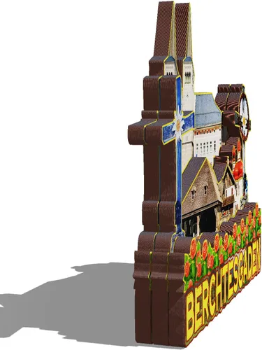 Vista 2 de Alemania Berchtesgaden - Imán de madera 3D para nevera, recuerdos coleccionables, decoración hecha a mano, artesanías 2