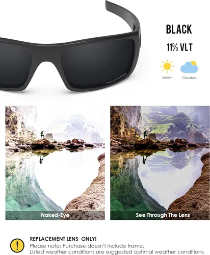 Vista 3 de BLAZERBUCK Lentes de repuesto polarizadas antisal para Oakley Crankshaft OO9239 Sunglass