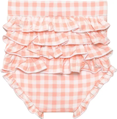Vista 2 de Posh Peanut Conjunto básico de manga corta con peplum top y Bloomer - Conjunto de volantes Bummie - Viscosa suave de bambú