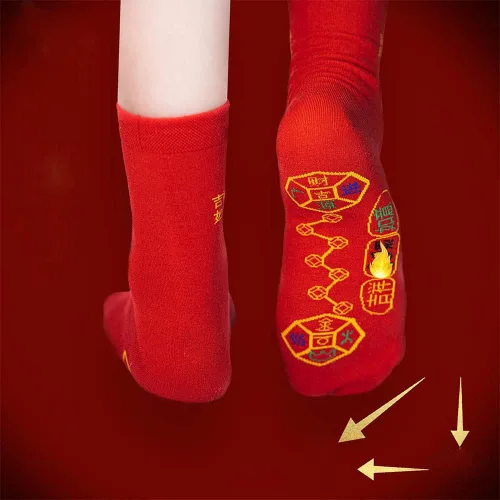 Vista 2 de oliwex Feng Shui - Calcetines de siete monedas para hombre y mujer