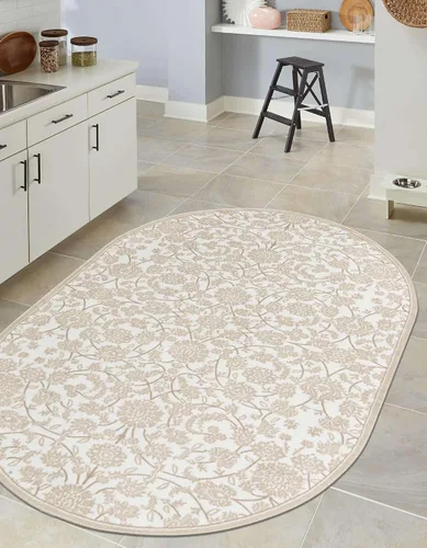 Vista 13 de Unique Loom Colección Rushmore Alfombra de Área - Taft (2' x 3' 1" Rectángulo, Blanco Nieve/Beige)