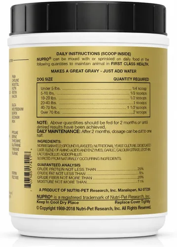 Vista 3 de Nupro Suplemento completamente natural para perros (30 oz) Suplemento todo en uno para perros, para todas las razas y edades, apoya la digestión