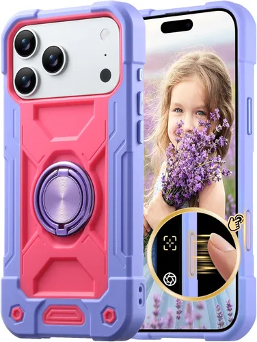 Vista 29 de Dteck Funda para iPhone 16 de 6.1 pulgadas 2024, funda de piel sintética con cierre de botón magnético, ranuras para tarjetas de crédito, función