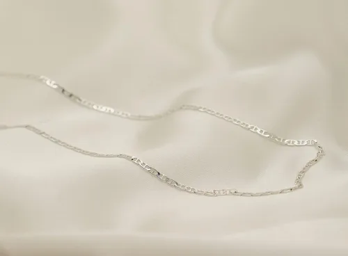 Vista 4 de Pori Jewelers - Collar de cadena de eslabones de plata de ley 925 (2mm, 3mm, 3.5mm, 5.5mm)