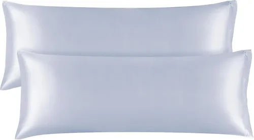 Vista 172 de BEDELITE Funda de almohada de satén para cabello y piel, súper suave y refrescante similar a las fundas de almohada de seda, paquete de 2 con cierre