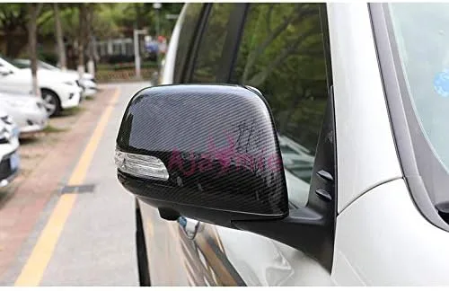 Vista 5 de Para Toyota Land Cruiser 150 Prado FJ150 2010-2018 Fibra de Carbono Color Puerta Espejo Cubierta Vista Trasera Superposición Trim Car-Styling Prado