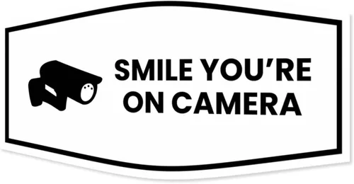 Vista 38 de Fancy Smile You're On Camera Letrero (negro) - Mediano (1 unidad)
