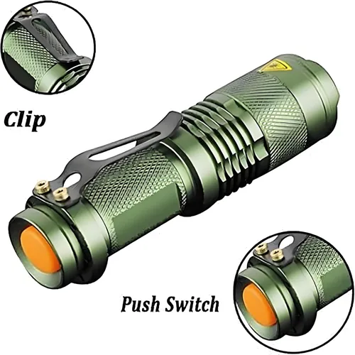 Vista 5 de Pocketman Paquete de 6, 7W 300LM SK-68 3 Modos Mini Linterna LED Antorcha Lámpara Táctica