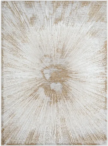 Vista 7 de LUXE WEAVERS Alfombra abstracta con patrón de chispa dorada 4x5 para salas de estar