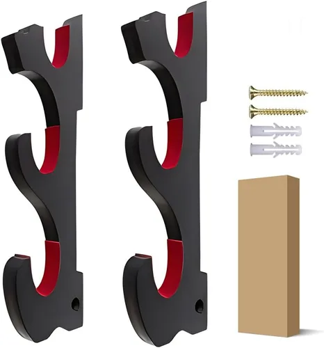 Vista 7 de Soporte de espada de 3 niveles, soporte de madera para katana, soporte de pared para espada samurái, soporte de pared para espada de cosplay, sable