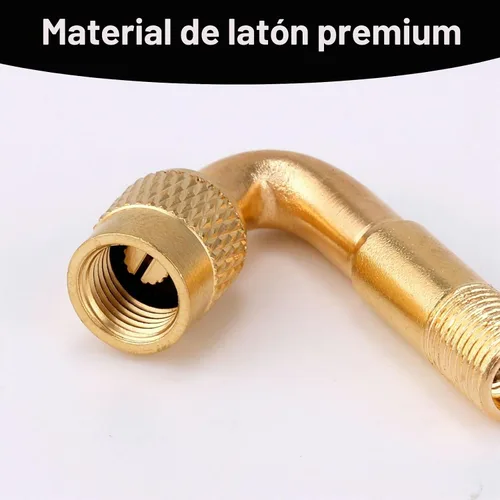 Vista 4 de Gosknor 2 piezas Extensión de Vástago de Válvula de Neumático, Adaptador de Extensión de Válvula de Inflado de Neumático de 45 Grados, Extensión