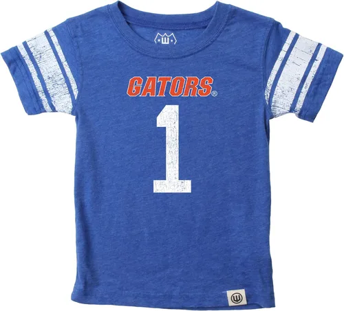 Vista 8 de Wes and Willy Camiseta de Manga Corta con Estampado de Jersey para Niños y Jóvenes Fanáticos del Deporte Universitario, Tallas 8-20 Vintage