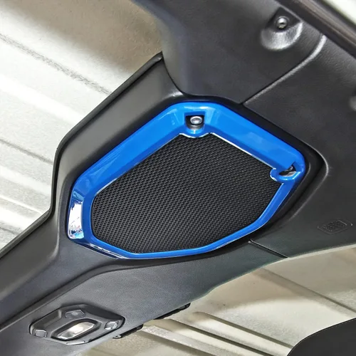 Vista 4 de JeCar Cubierta de marco de altavoz superior para Jeep Wrangler JL JLU Gladiator JT 2018-2023, accesorios interiores (azul)