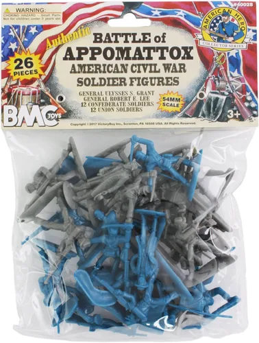 Vista 6 de BMC Civil War Plastic Army Men - 26 figuras de soldado de la batalla de Appomattox