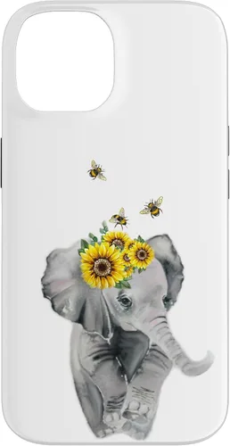 Vista 4 de Elephant Bumble bee - Sunflower Animal Lover Honey Bees Case for iPhone 17