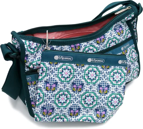 Vista 8 de LeSportsac Bolso bandolera clásico Hobo en mosaico de mariposa Mosaico de mariposa Bolso cruzado clásico Hobo