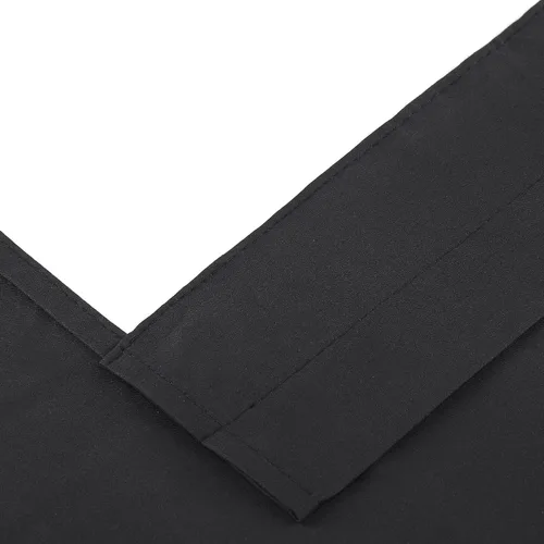 Vista 2 de Rooney - Juego de 3 cortinas opacas con respaldo térmico para ventana de cocina (negro)
