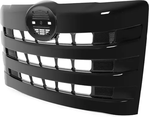 Vista 3 de HECASA Parrilla de parachoques delantero compatible con 2011-2018 Hino 238 258 268 338 Parrilla principal horizontal billet pintado negro