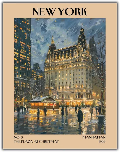 Vista 27 de K&L DESIGN CO. Impresión artística retro vintage de Nueva York, póster sin marco de 11 x 14 pulgadas, recuerdos de la ciudad de Nueva York, bonita