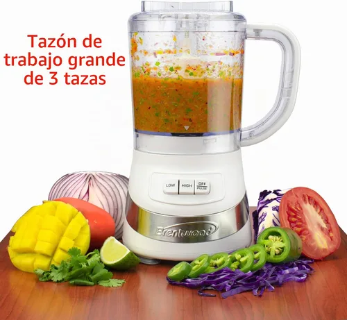 Vista 3 de Brentwood Appliances Procesadores de alimentos FP-549W de 3 tazas (blanco)