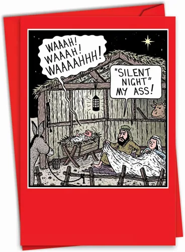 Vista 8 de NobleWorks Tarjeta de felicitación de Navidad histérica con sobre de 5 x 7 pulgadas (1 tarjeta) Merry Christmas Holiday Im Sorry Timmy 1603