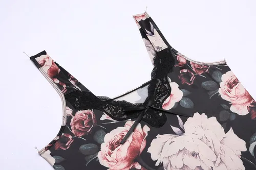 Vista 6 de LOLLO VITA Camisón para mujer, sin mangas, con encaje, babydoll