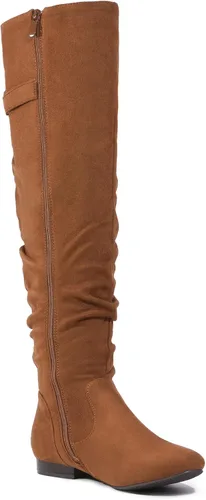 Vista 3 de DREAM PAIRS - Botas de ante para invierno, de altura al muslo, para mujer
