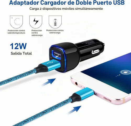 Vista 2 de Cargador de coche para teléfono Android, adaptador de carga rápida para Samsung Galaxy S25FE/S25 Ultra/A16 5G/A17/A56/A55/A54/A53/A15/A26/A36/S24