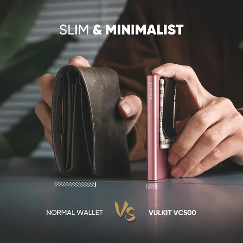 Vista 43 de VULKIT Cartera delgada minimalista para tarjetas VC500 VC500C, Rosado, Minimalista