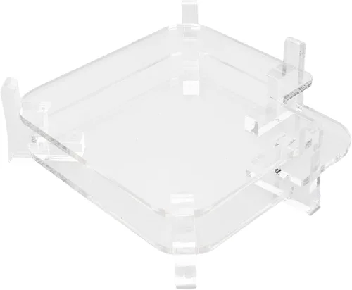 Vista 4 de Walfront Mini M4 Desktop Stand, Acrylic Construction, Optimized Ventilation, Non Slip Design for Mini M4 Pro 2024 Model, Ideal for Home and Office