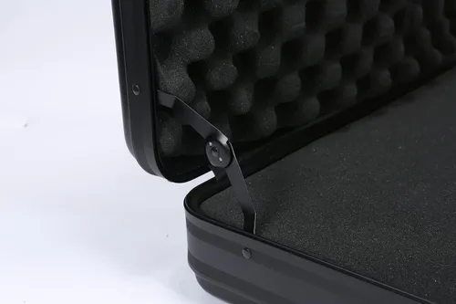 Vista 9 de Urecimy Maletín de metal, caja de herramientas de aluminio, maletín para cuaderno, Negro