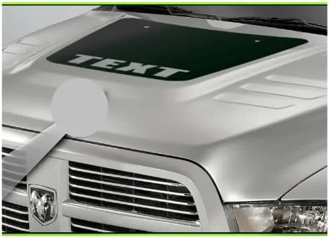 Vista 8 de Blackout Hood Graphics - Calcomanía de vinilo a rayas #1, compatible con Ram HD 3500 2500 compatible con 2010-2018 (negro brillante)