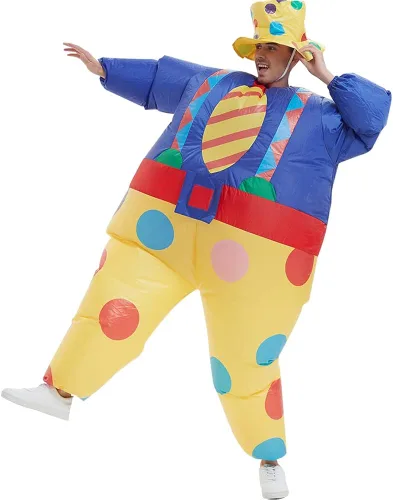Vista 3 de One Casa Disfraz inflable de payaso inflable para fiesta divertida de Halloween para adultos