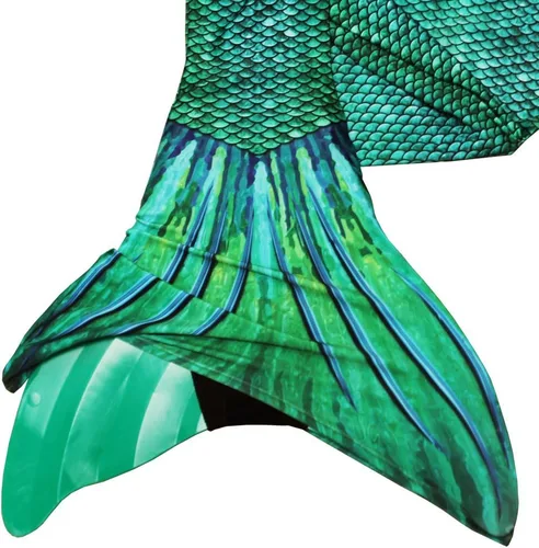 Vista 2 de Sun Tail Cola de sirena con monoaleta para natación