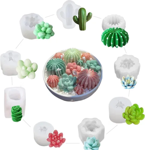 Vista 6 de Moldes de Vela Cilíndricas Navani, Molde de Resina Cilíndrico para Velas, Jabones, Especímenes de Flores, Especímenes de Insectos, Moldes de Arcilla