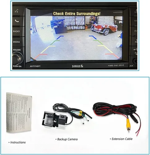 Vista 8 de EWAY Cámara de seguridad de marcha atrás para Jeep Wrangler JK JKU 2007-2018 cámaras de visión trasera impermeable fácil montaje con línea