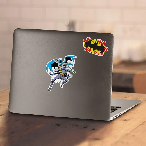 Vista 5 de Popfunk Camiseta y pegatinas clásicas de Batman V.The Joker You Mad Bro