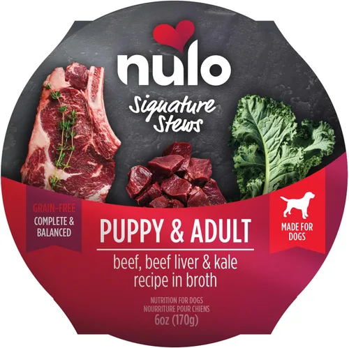 Vista 2 de Nulo Dog Signature Stew - Carne de res, hígado de res y col rizada en caldo, taza de 16 x 6 onzas