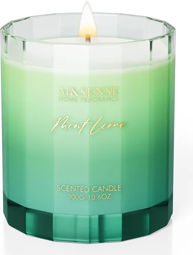 Vista 10 de M&SENSE Velas perfumadas de pomelo para el hogar, 10.6 onzas, 60 horas, velas de soja natural no tóxicas en vidrio de larga duración de combustión