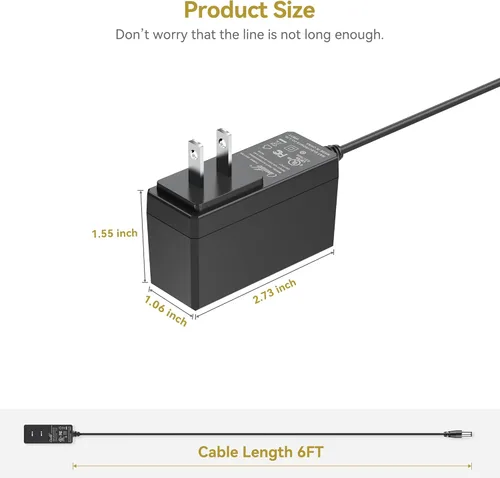 Vista 4 de Fuente de alimentación de repuesto de 5 V para teléfono Yealink Adaptador CA/CC compatible con teléfonos IP Yealink SIP-T29G, T46S T48S, T58A